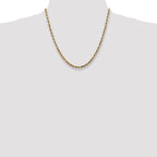 4.0mm 14K Yellow Gold Diamond-Cut Lightweight Rope Chain - Sophia Jewelers