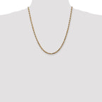 14k 4mm Diamond-Cut Lightweight Rope Chain