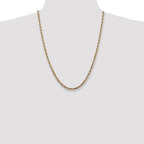 14k 4mm Diamond-Cut Lightweight Rope Chain