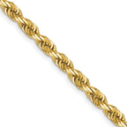 4.0mm 14K Yellow Gold Diamond-Cut Lightweight Rope Chain - Sophia Jewelers