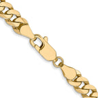 5.75mm 14K White Gold Flat Beveled Curb Chain - Sophia Jewelers