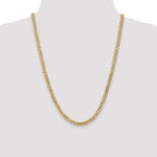 14k White Gold 5.75mm Flat Beveled Curb Chain