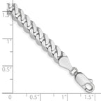 14k White Gold 5.75mm Flat Beveled Curb Chain