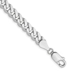 14k White Gold 5.75mm Flat Beveled Curb Chain