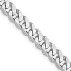 5.75mm 14K White Gold Flat Beveled Curb Chain - Sophia Jewelers