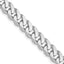 5.75mm 14K White Gold Flat Beveled Curb Chain - Sophia Jewelers