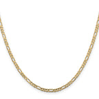 3.0mm 14K Yellow Gold Concave Figaro Chain - Sophia Jewelers