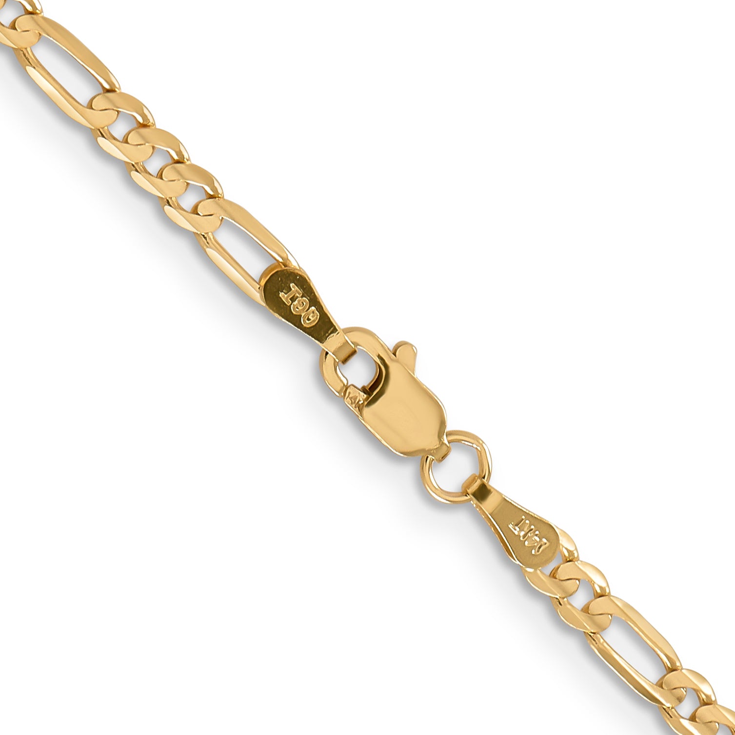 3.0mm 14K Yellow Gold Concave Figaro Chain - Sophia Jewelers