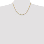 14k 3mm Concave Open Figaro Chain