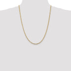 14k 3mm Concave Open Figaro Chain