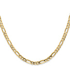 14k 4mm Concave Open Figaro Chain