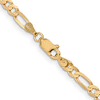 4.0mm 14K Yellow Gold Concave Figaro Chain - Sophia Jewelers