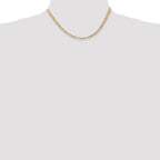 4.0mm 14K Yellow Gold Concave Figaro Chain - Sophia Jewelers