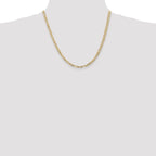 14k 4mm Concave Open Figaro Chain