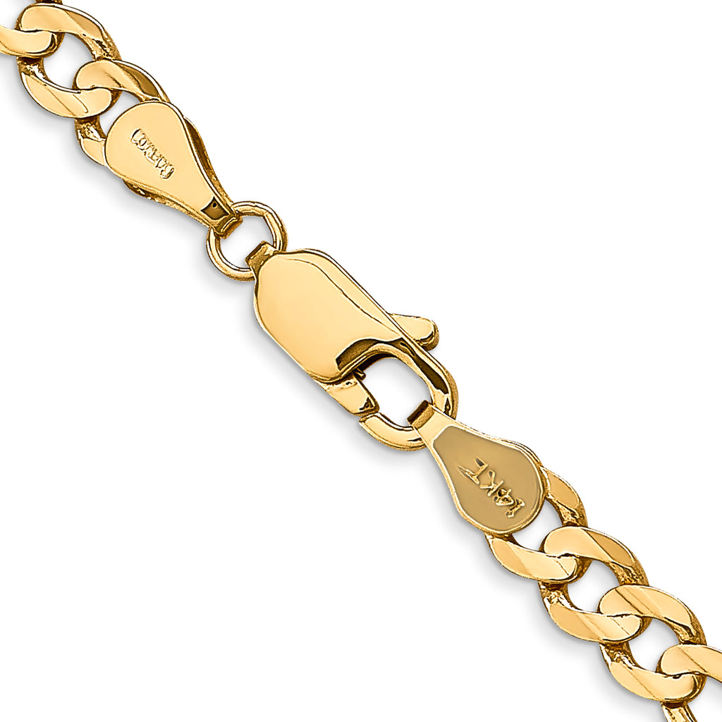 4.5mm 14K Yellow Gold Concave Figaro Chain - Sophia Jewelers