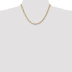 4.5mm 14K Yellow Gold Concave Figaro Chain - Sophia Jewelers