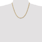 14k 4.5mm Concave Open Figaro Chain