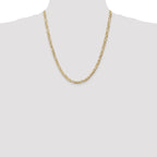 14k 4.5mm Concave Open Figaro Chain