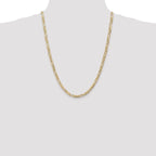 14k 4.5mm Concave Open Figaro Chain