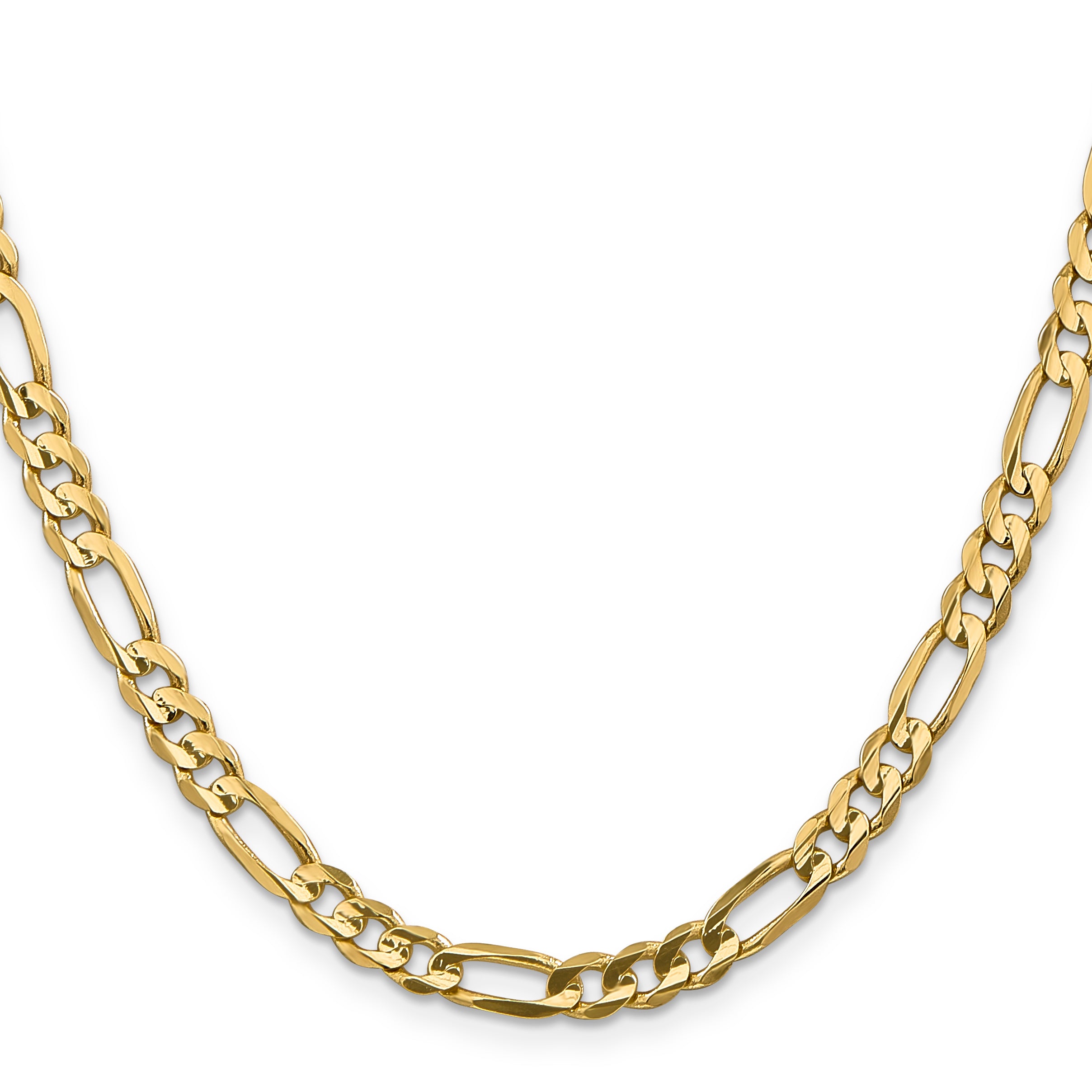 5.5mm 14K Yellow Gold Concave Figaro Chain - Sophia Jewelers