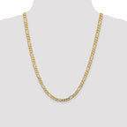 14k 5.5mm Concave Open Figaro Chain
