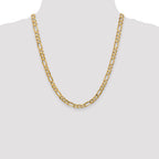 14k 6mm Concave Open Figaro Chain
