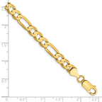 14k 6mm Concave Open Figaro Chain