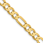 6.0mm 14K Yellow Gold Concave Figaro Chain - Sophia Jewelers