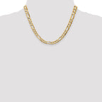 6.75mm 14K Yellow Gold Concave Figaro Chain - Sophia Jewelers