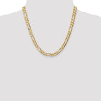 14k 6.75mm Concave Open Figaro Chain