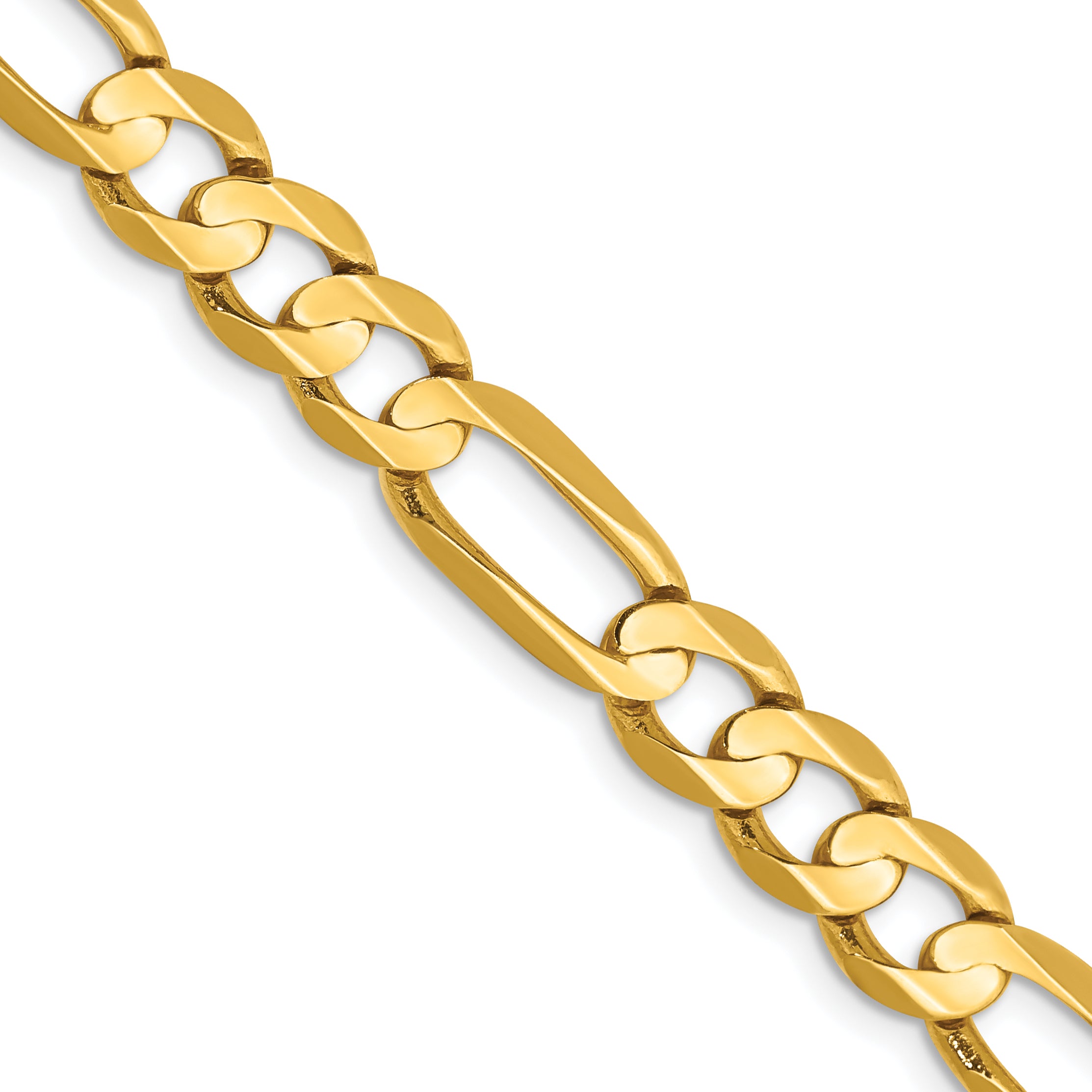 6.75mm 14K Yellow Gold Concave Figaro Chain - Sophia Jewelers Main image