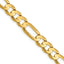 6.75mm 14K Yellow Gold Concave Figaro Chain - Sophia Jewelers