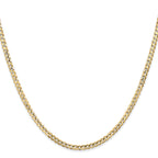 14k 3mm Open Concave Curb Chain