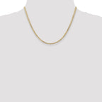3.0mm 14K Yellow Gold Open Concave Curb Chain - Sophia Jewelers