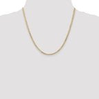 14k 3mm Open Concave Curb Chain