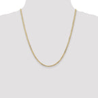 14k 3mm Open Concave Curb Chain