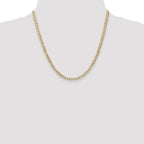 14k 3.8mm Open Concave Curb Chain