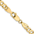 4.5mm 14K Yellow Gold Open Concave Curb Chain - Sophia Jewelers