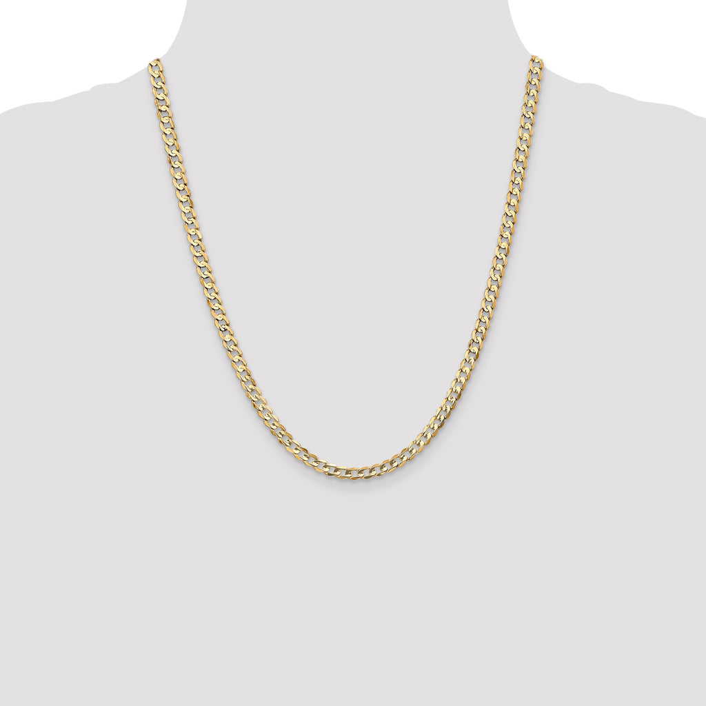 14k 4.5mm Open Concave Curb Chain