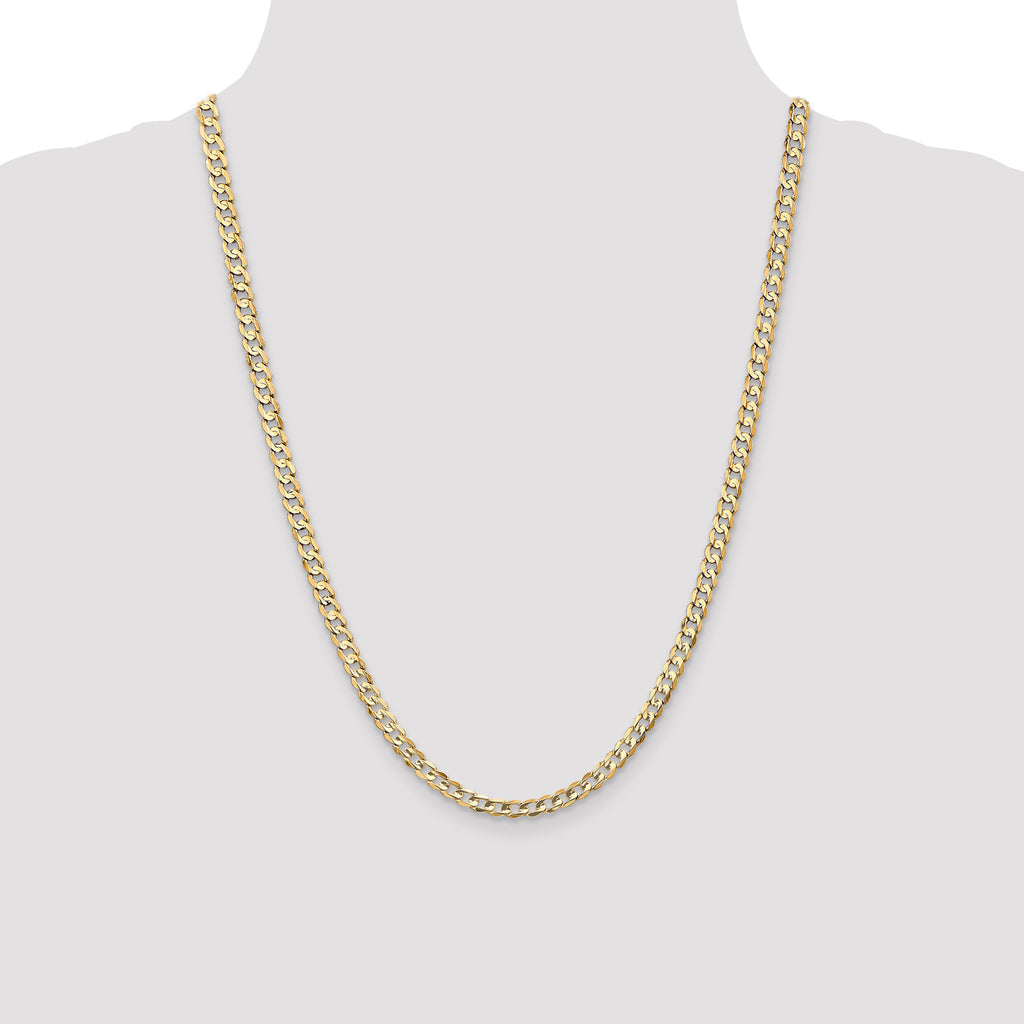 14k 4.5mm Open Concave Curb Chain