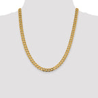 7.5mm 14K Yellow Gold Open Concave Curb Chain - Sophia Jewelers