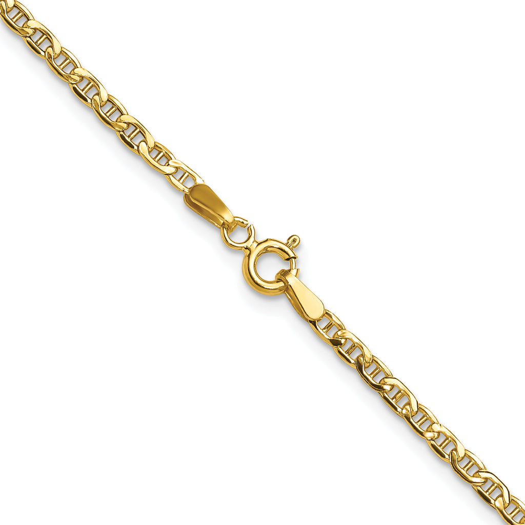 11.0mm 14K Yellow Gold Anchor Chain - Sophia Jewelers