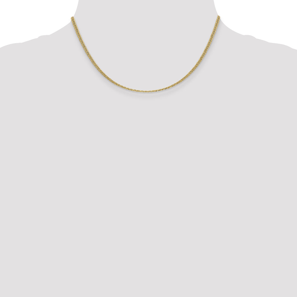 11.0mm 14K Yellow Gold Anchor Chain - Sophia Jewelers