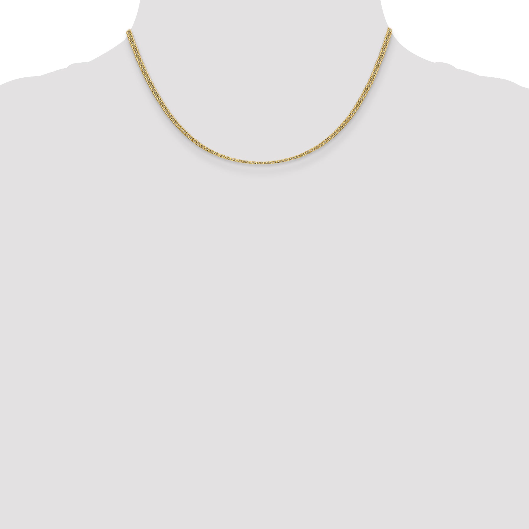 11.0mm 14K Yellow Gold Anchor Chain - Sophia Jewelers