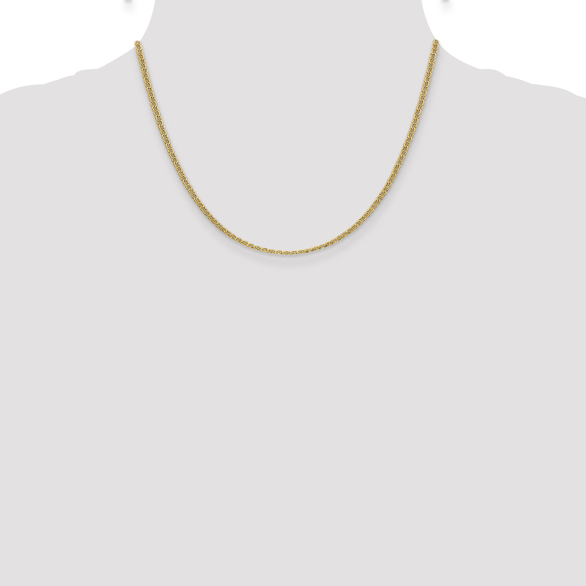 14k 2.4mm Semi-Solid Anchor Chain