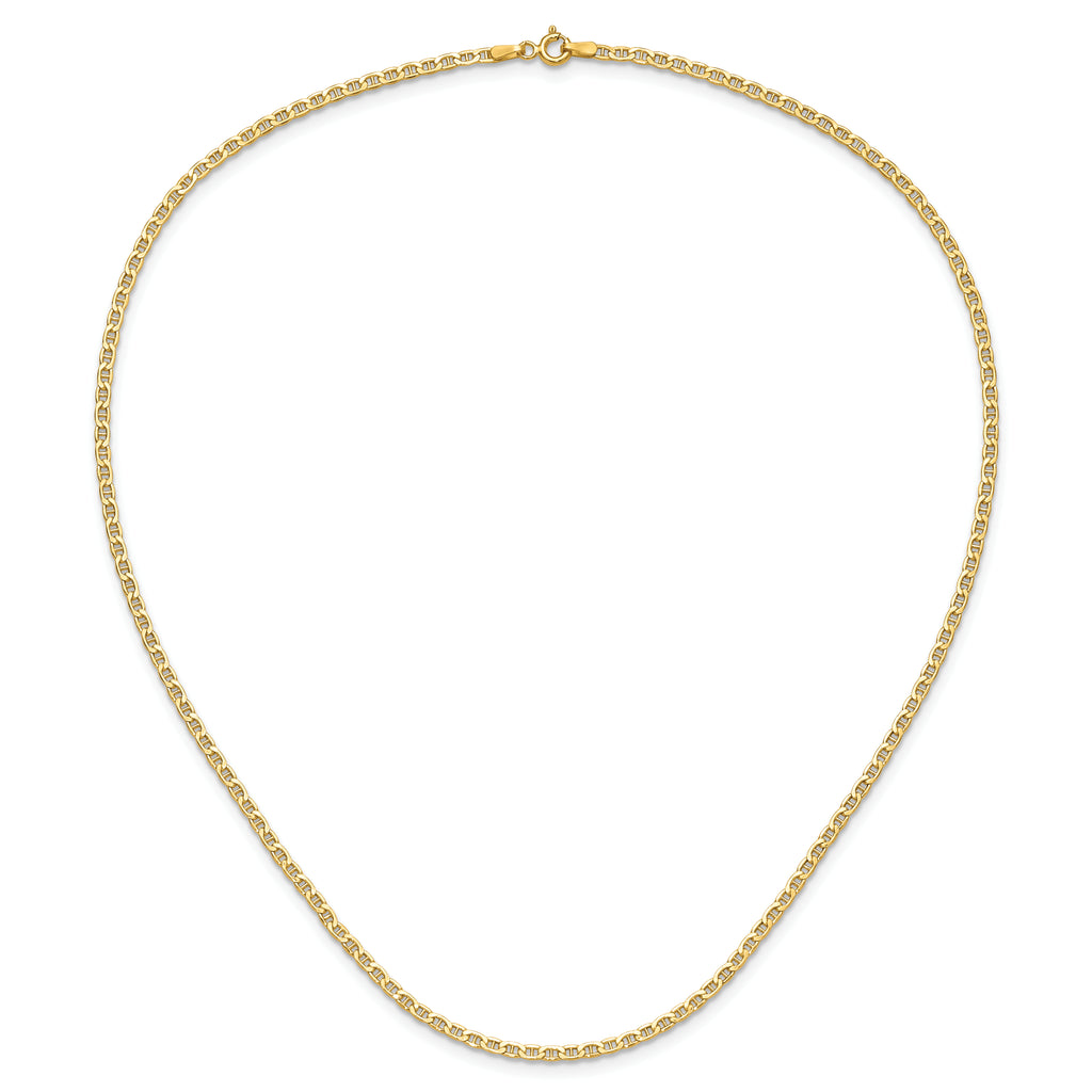 14k 2.4mm Semi-Solid Anchor Chain