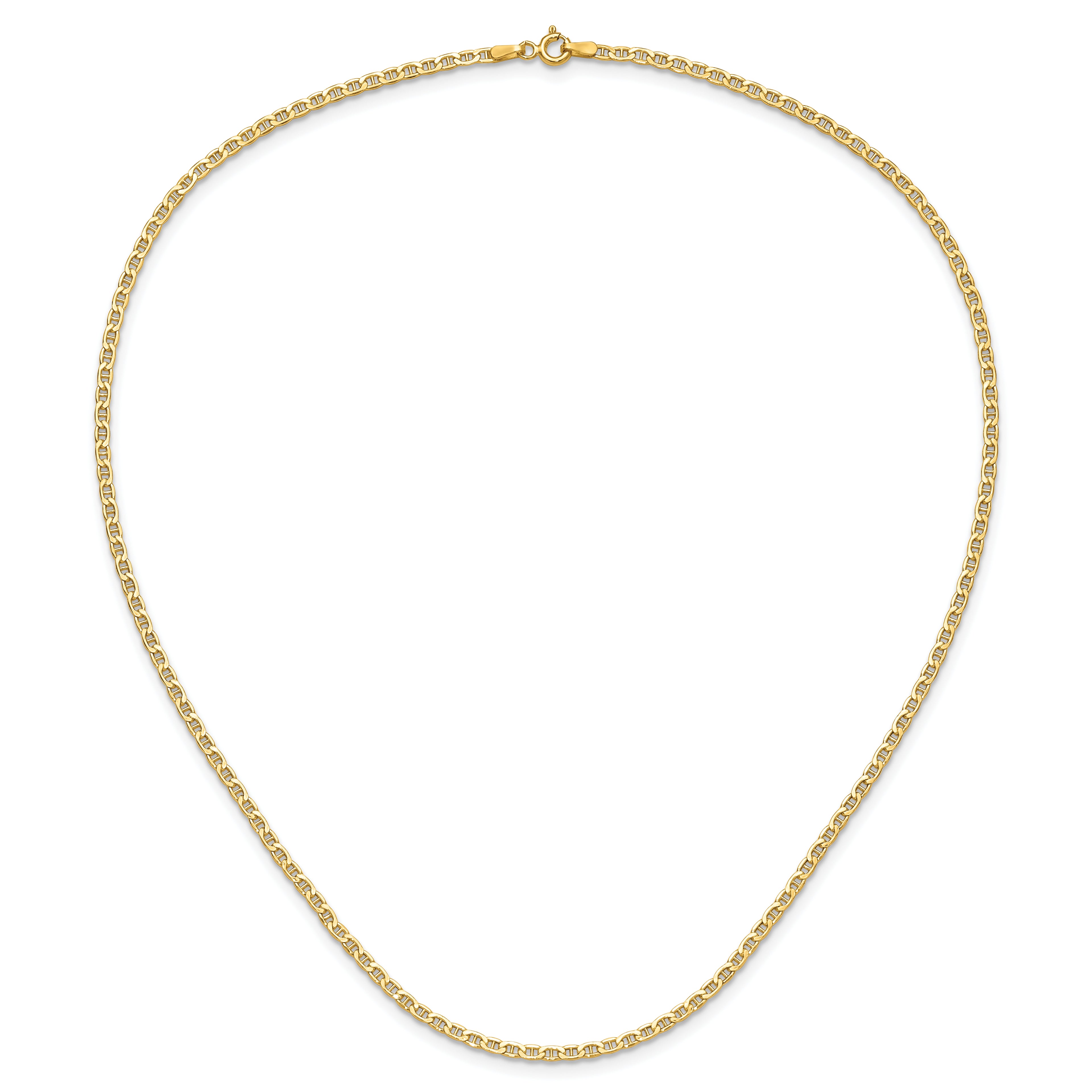 14k 2.4mm Semi-Solid Anchor Chain