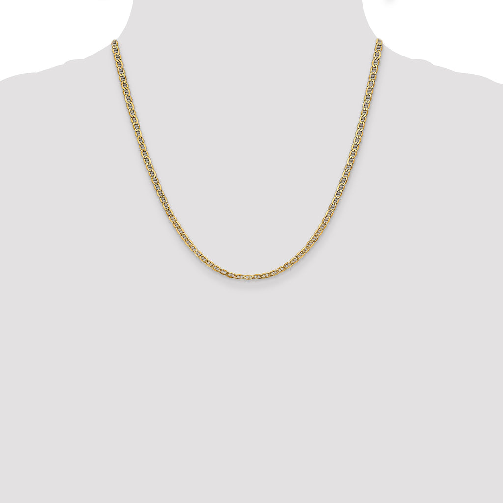 14k 3.2mm Semi-Solid Anchor Chain