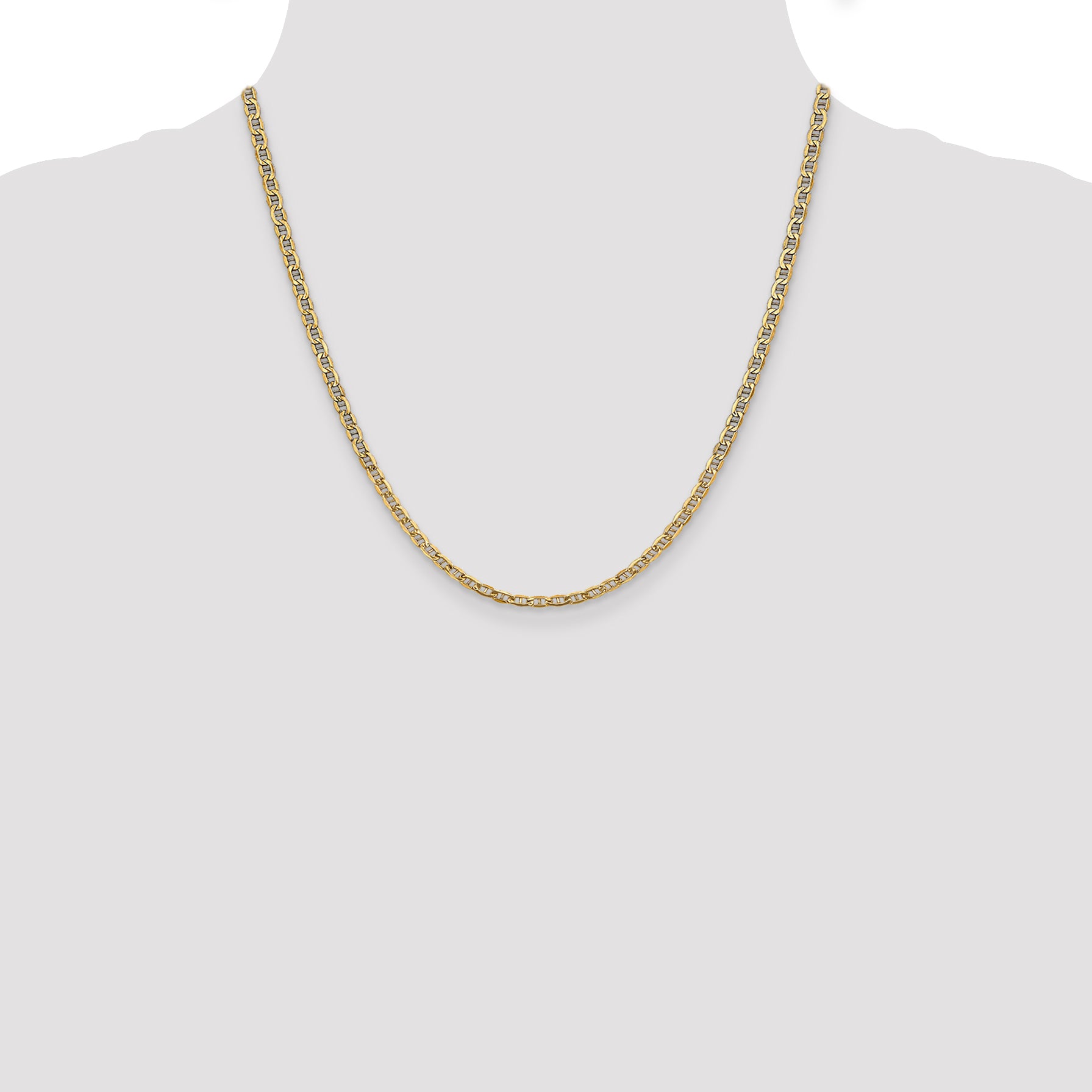 14k 3.2mm Semi-Solid Anchor Chain