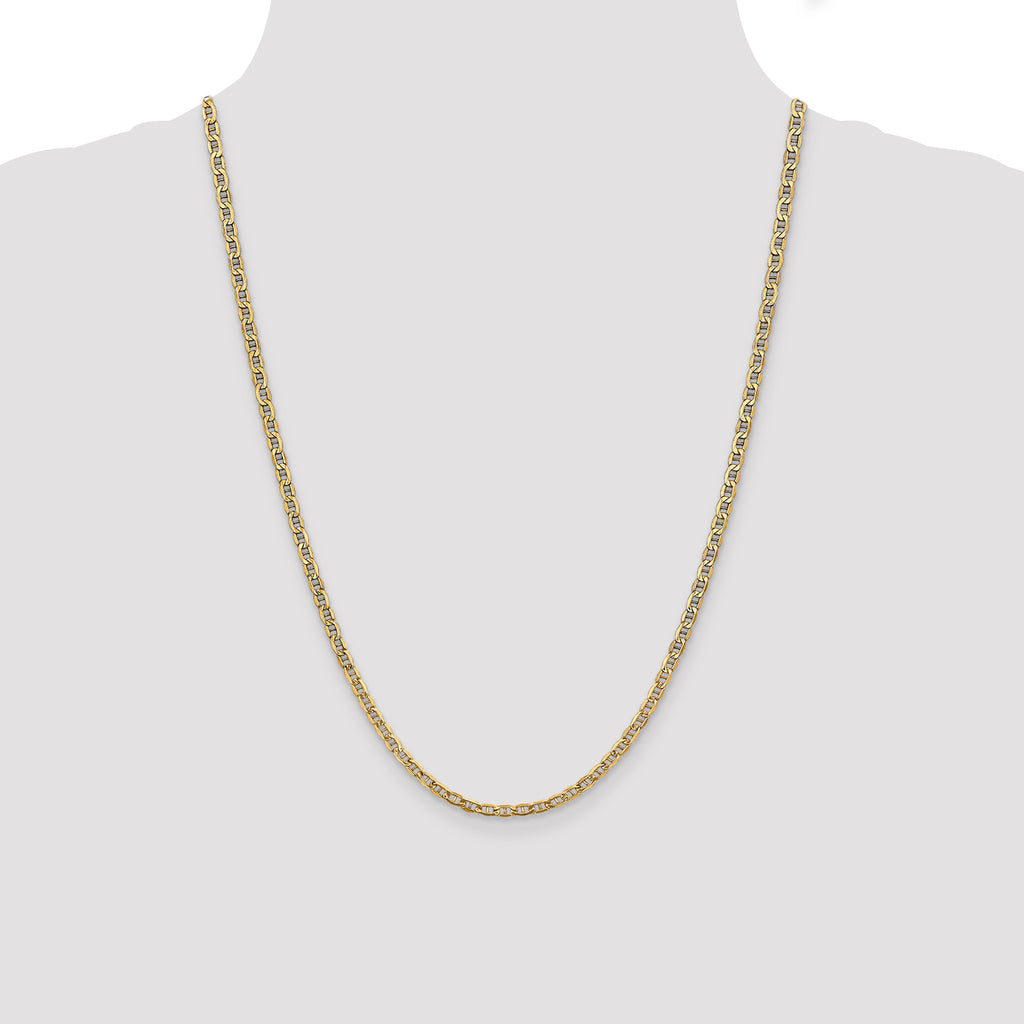 14k 3.2mm Semi-Solid Anchor Chain